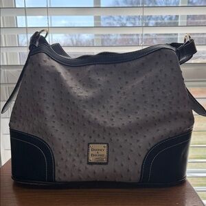 Dooney & Bourke Black and Cream Shoulder Bag